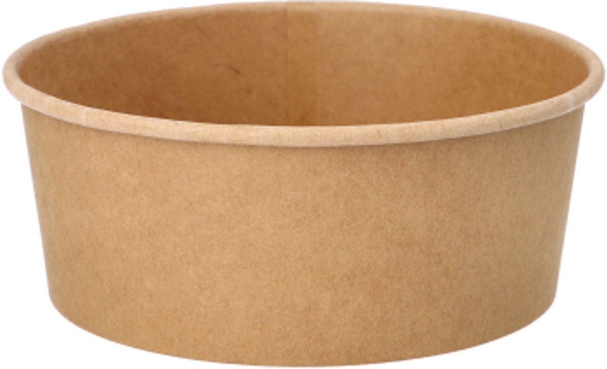 Image of 50 Saladeschalen, Karton rond 750 ml Ø 15 cm · 6 cm bruin