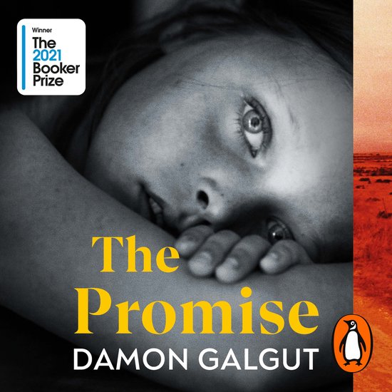 Boekcover van "The Promise" van Damon Galgut, winnaar van The 2021 Booker Prize. Zwart-wit portret van een kind.