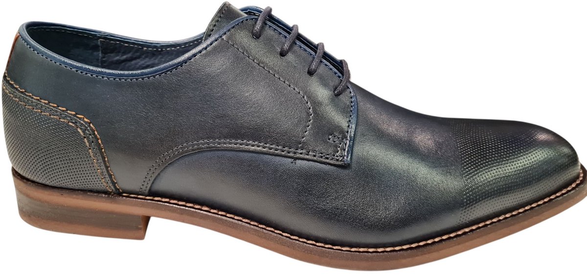 Berkelmans Hatch Donker Blauwe Geklede Heren Veterschoenen - Blauw - 43