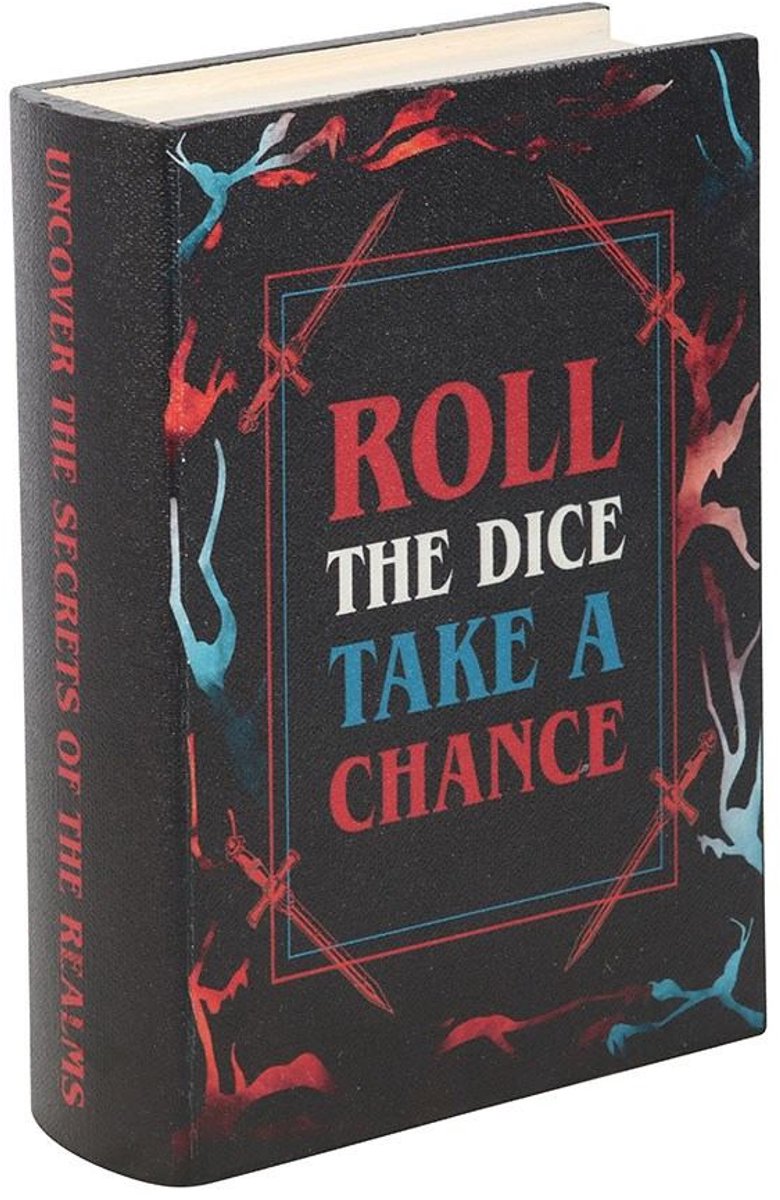 Something Different - Roll the Dice Take a Chance Book Shaped Decoratieve opbergdoos - Multicolours