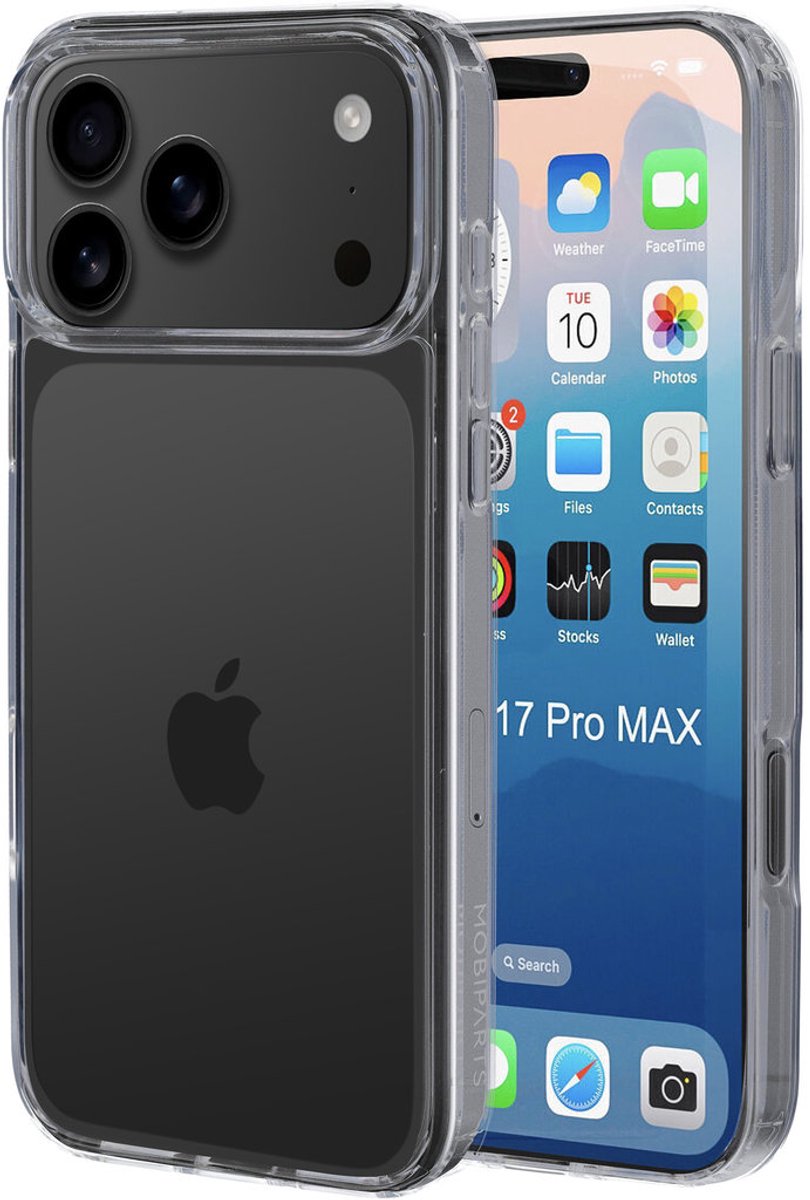 Mobiparts hoesje geschikt voor Apple iPhone 17 Pro Max - Hardcover - Transparant