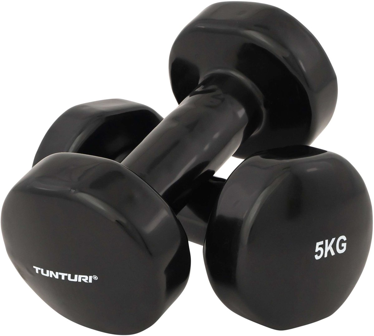Tunturi Vinyl Dumbbells 2x 5 kg Black