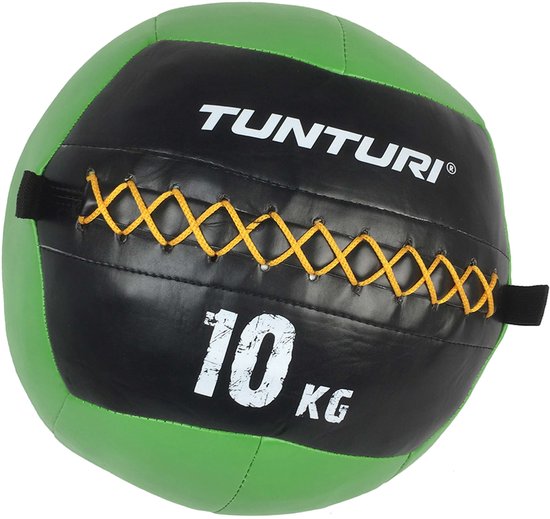 Tunturi Wall Ball - Medicine ball - Functional Training ball - 10kg - Groen