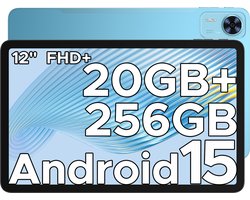 DOOGEE T36 -Android 15 -tablet -32 GB RAM + 256 GB ROM-8800 mAh -4G LTE- Octa Core-12 inch 90 Hz-BT 5.0 -13 MP camera - FaceID - dubbele speakers-Blauw