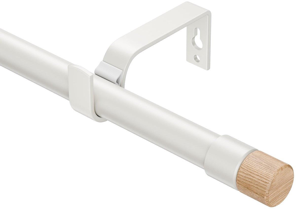 Azomor® Verstelbare gordijnroede met houtnerf en elegante eindstukken voor elke kamer