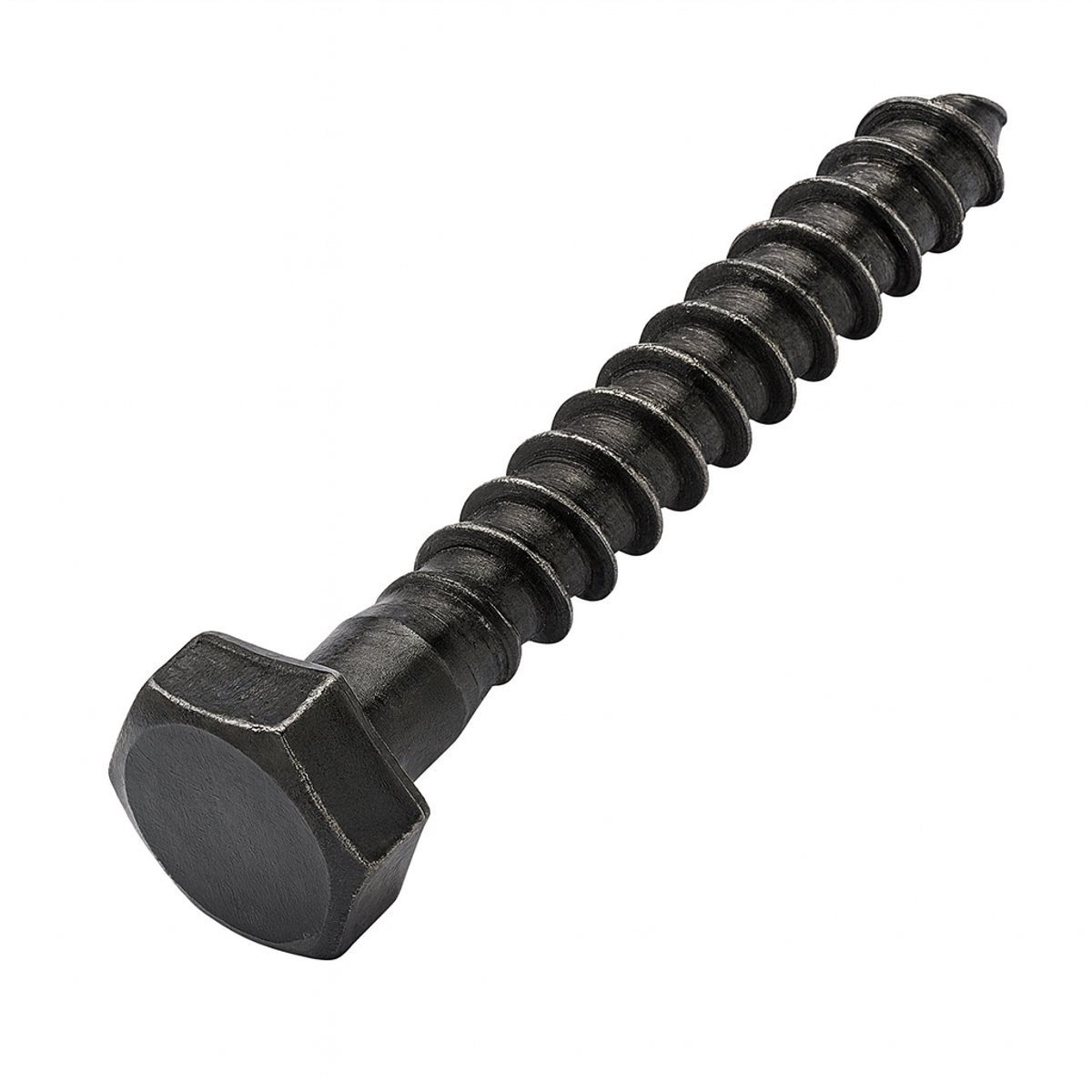 Blackline bevestigingsmaterialen - Blackline houtdraadbouten – zwart staal DIN 571 - 6.0 x 40mm / 5
