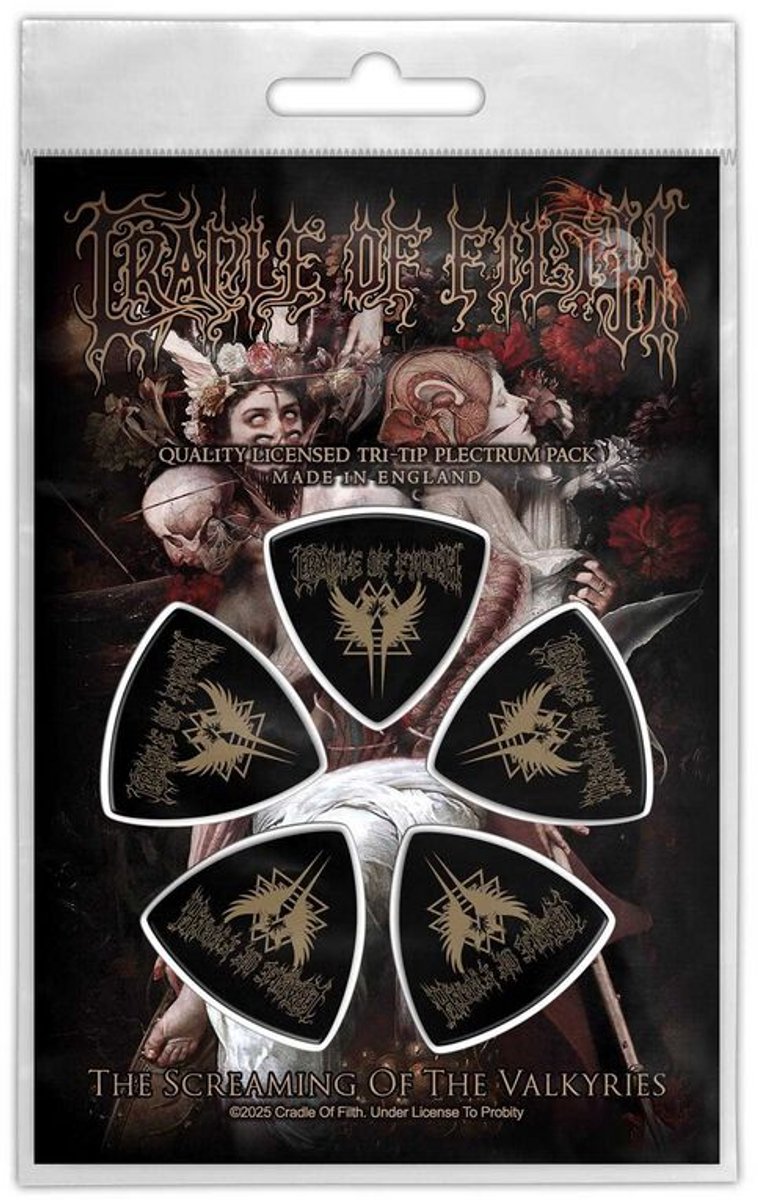 Cradle Of Filth The Screaming Of The Valkyries Unisex Plectrumset - meerkleurig - Standard