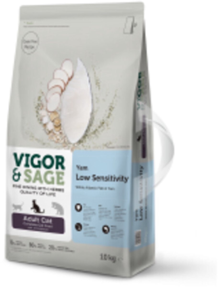 Vigor & Sage Kat Adult Low Sensitivity Yam - 10 kg