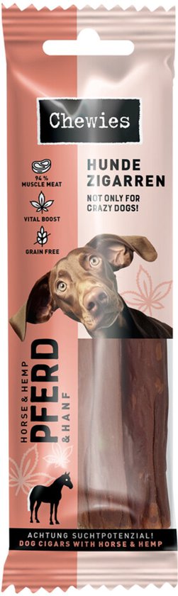 Chewies Hondensigaar Paard & Hennep - 10 x 75 gr - Voordeelverpakking