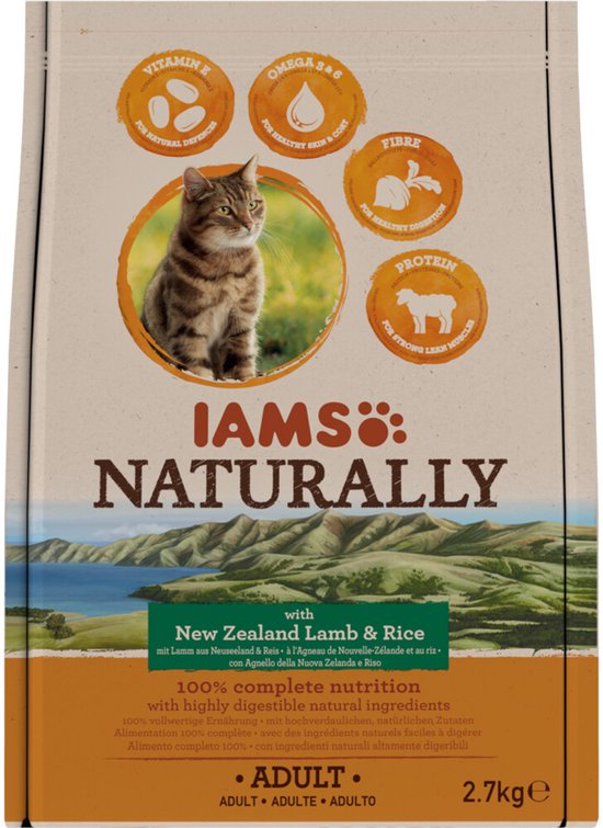 Iams Naturally Cat Adult Lam&Rijst 2.7 kg