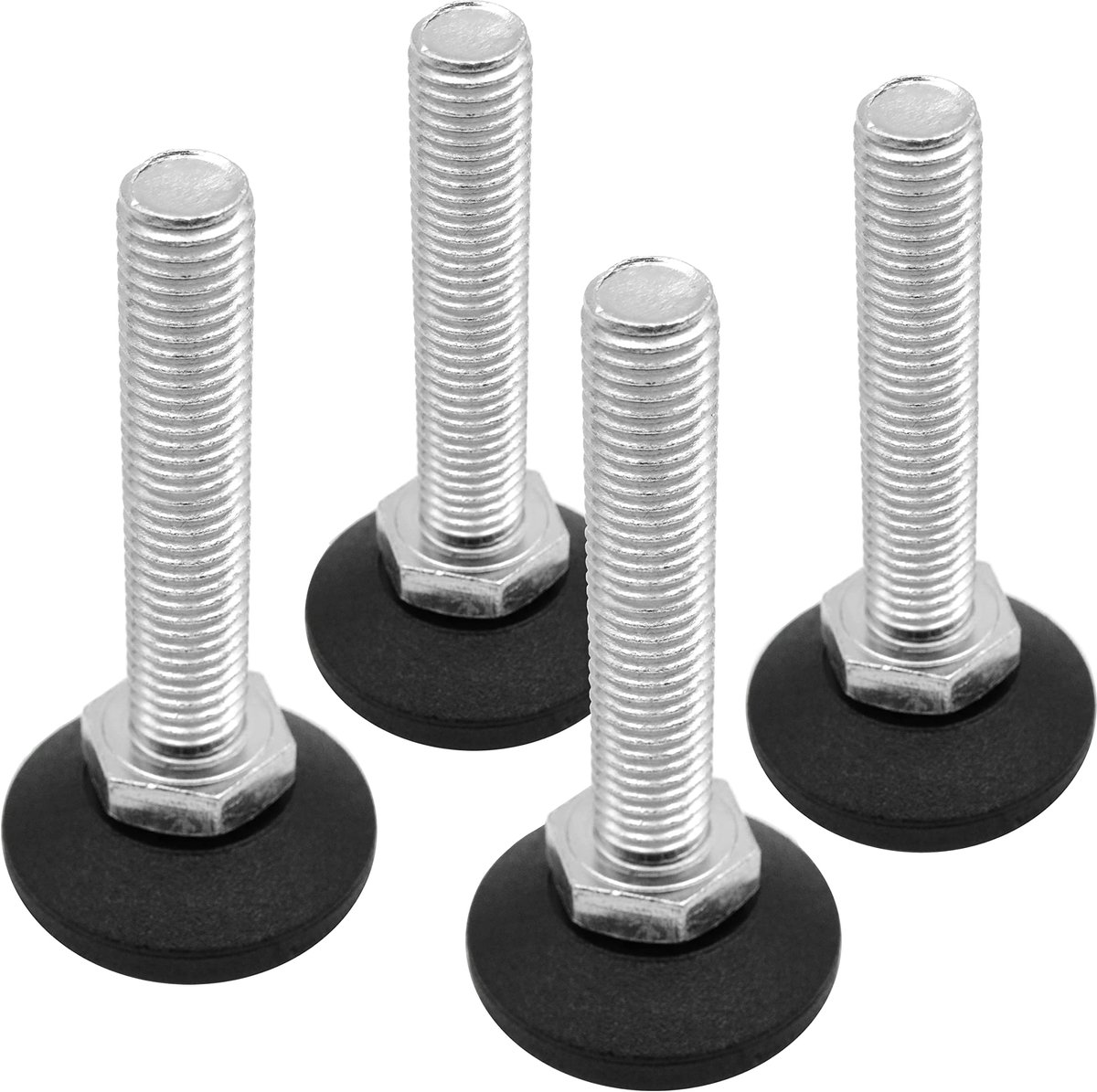 Verstelschroef Ã˜ 38 mm - M12 x 100 mm - Draaibaar - 4 Stuks