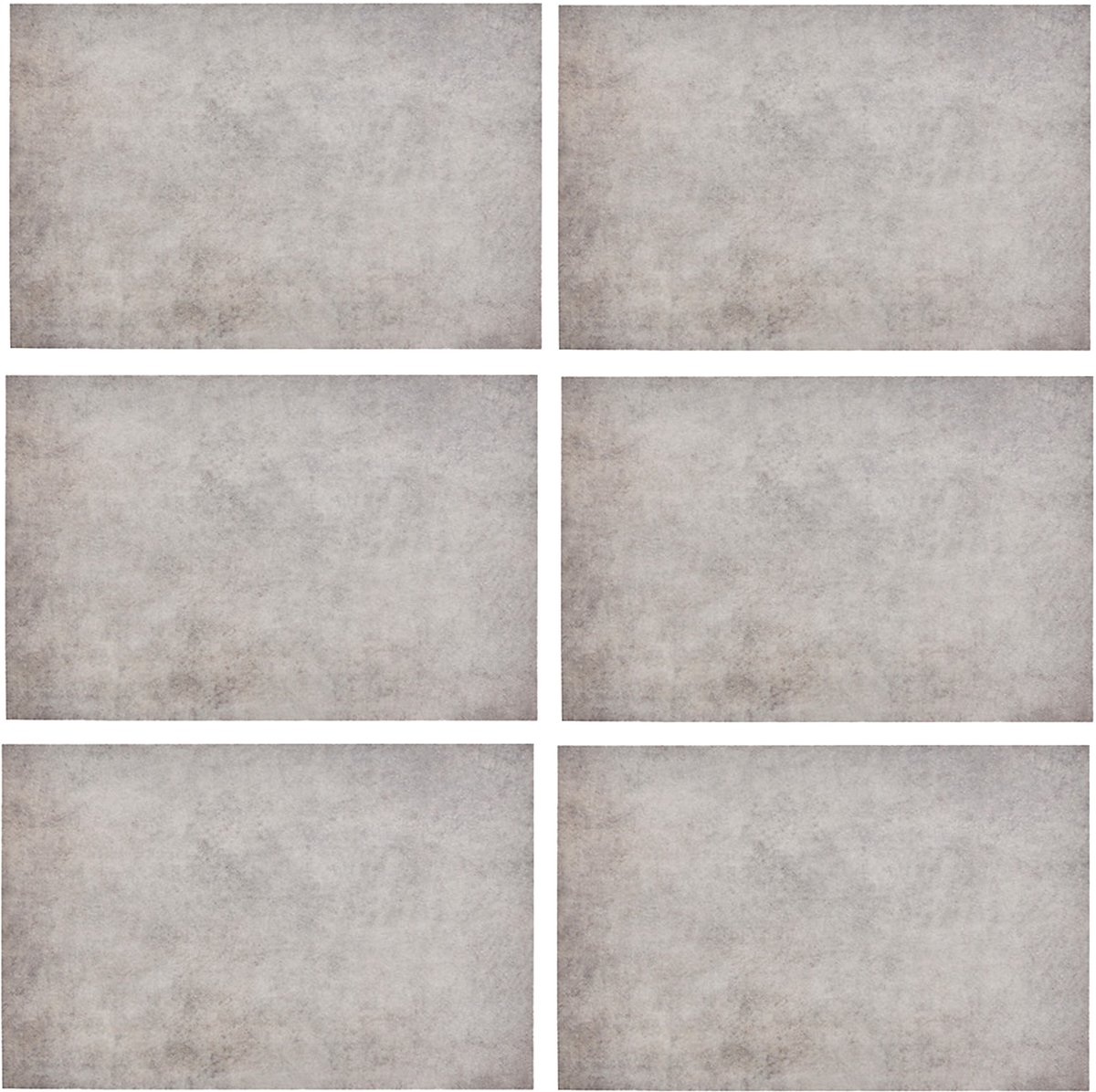 Secret de Gourmet tafel placemat - 12x - Natuursteen look - grijs - pvc - 45 x 30 cm - Tafel onderleggers