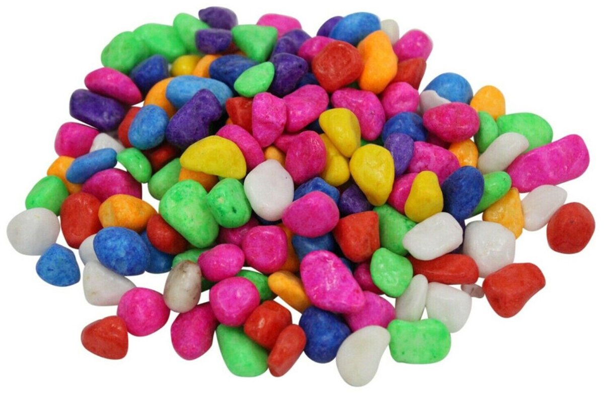 Gerimport Decoratie/hobby stenen - multi kleuren - 300 gram - ca 90x stuks - vulmateriaal/decoratie