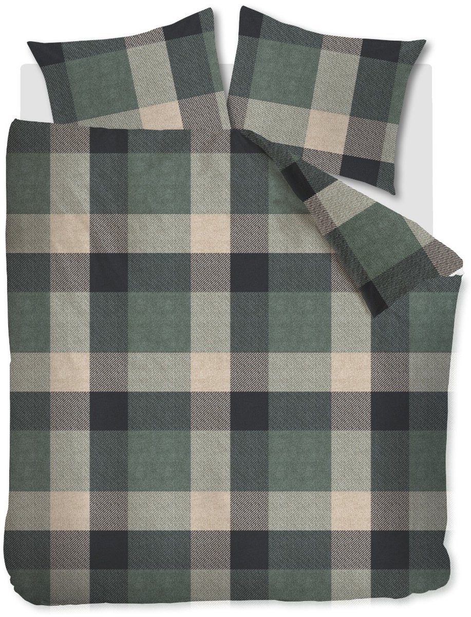 Beddinghouse Dekbedovertrek Flanel Dario Green, foto 3