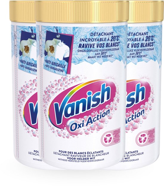 Vanish Oxi Action Whitening Booster Powder 1410g - 3 Stuks - Voordeelverpakking