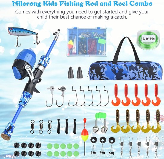 Vishengel Set Voor Beginners - 1.2M - Inclusief Opbergtas, Hengel & Doosje met Accessoires - Vishengel Kinderen - Complete Hengelset - Vishengelset - Vishengel Set - Hengel - Hengel - Vishengel set - Vishengel Kinderen - Leuk Voor Op Vakantie van Merkloos — afbeelding 5