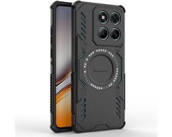Beschermhoes voor Motorola Edge 60 Fusion/Moto Edge 60 5G - Magnetisch & Schokbestendig - Zwart - Militaire Valbescherming - Warmteafvoer - Hoogwaardige TPU en PC-materialen
