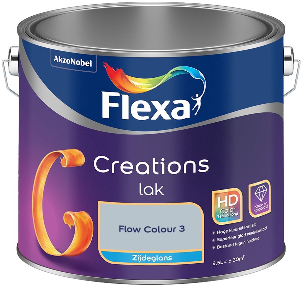 Flexa - Creations Lak Zijdeglans - Flow Colour 3 - Mengverf - 2.5 L
