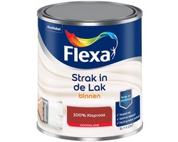 Flexa - Strak in de Lak Binnenlak Hoogglans - 100% Klaproos - Mengverf - 1 L
