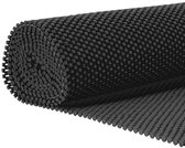 Zwarte Antislipmat voor Kasten en Lades - Keukenlade Beschermer - 45 x 125 cm - Multifunctioneel - Ondertapijt Beschermer - Non Slip Gripmat - Douchemat - Badkamermat - Lademat - Antislip Lade - Bescherming en Veiligheid voor Lades en Kasten