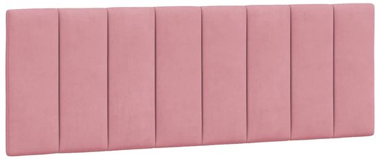 vidaXL - Hoofdbordkussen - "Hanko" - 140 - cm - fluweel - roze