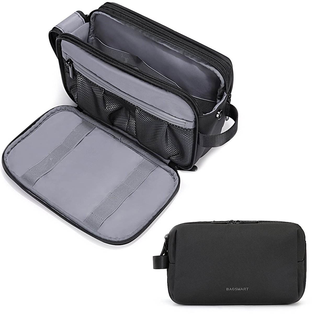 Toilettas Heren - Waterafstotende Reis Organizer - Voor Toiletartikelen & Accessoires - Zwart Groot