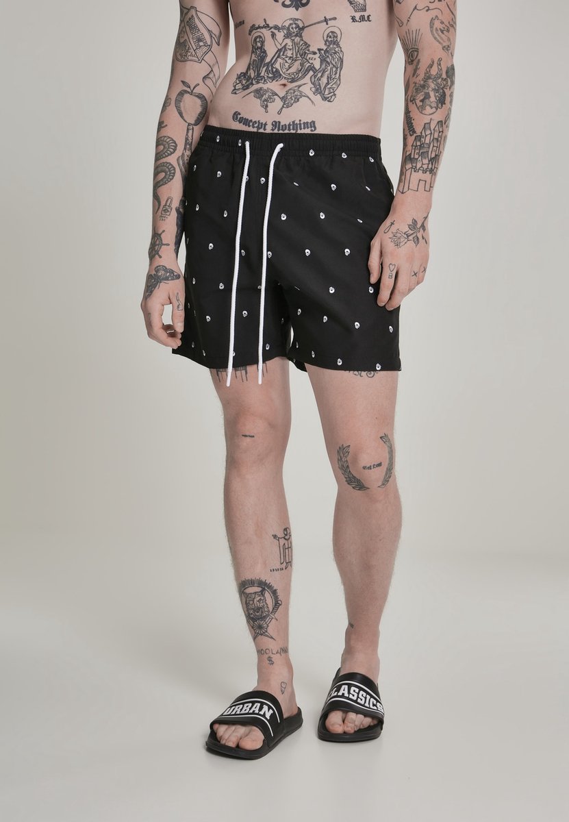 Urban Classics Embroidery Zwemshorts S Rood