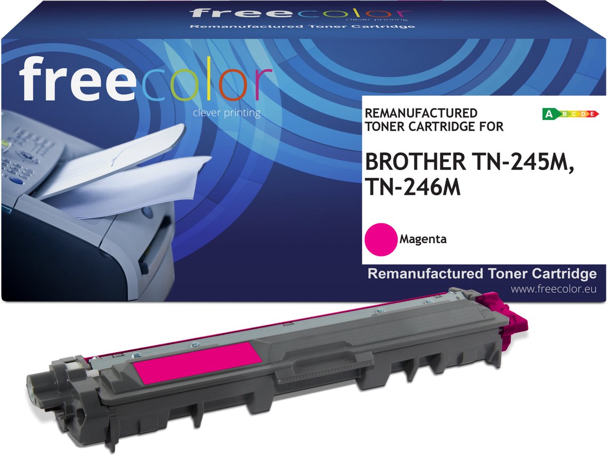Freecolor - Vervangt Brother TN-245M / TN-246M Toner - Magenta - 2.200 pagina's - Compatible
