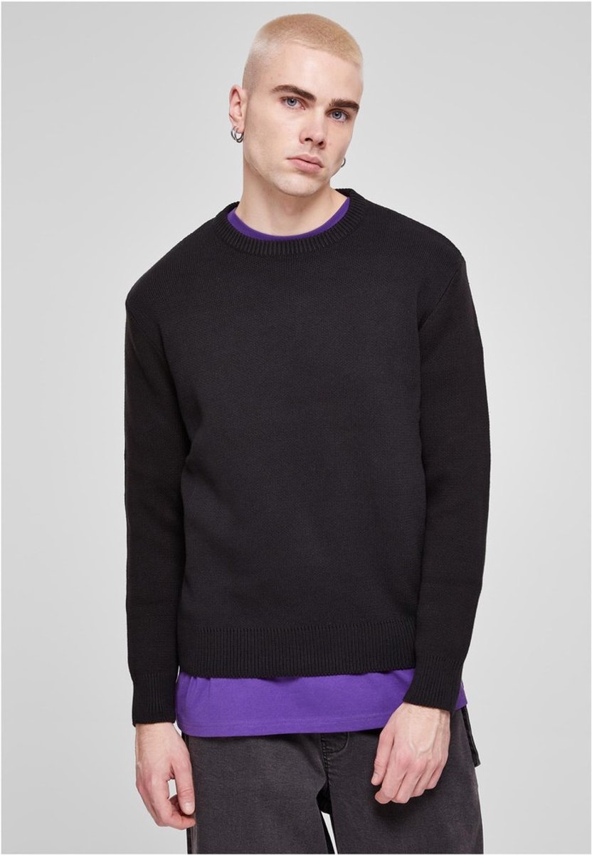 Urban Classics Heavy Oversized Gebreide trui XXL Zwart