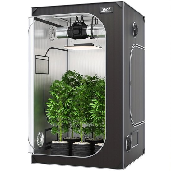 Vigevee Grow Tent Grow Tent 120 x 60 x 180 cm, Lightproof and Vigevee Grow Tent Grow Tent 120 x 60 x 180 cm, Lightproof and
