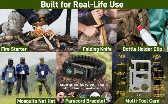 Calendrier De L'Avent Kit De Survie 24 Jours Pour Homme - Outils De Camping & Aventure - Cadeau Noël Original
