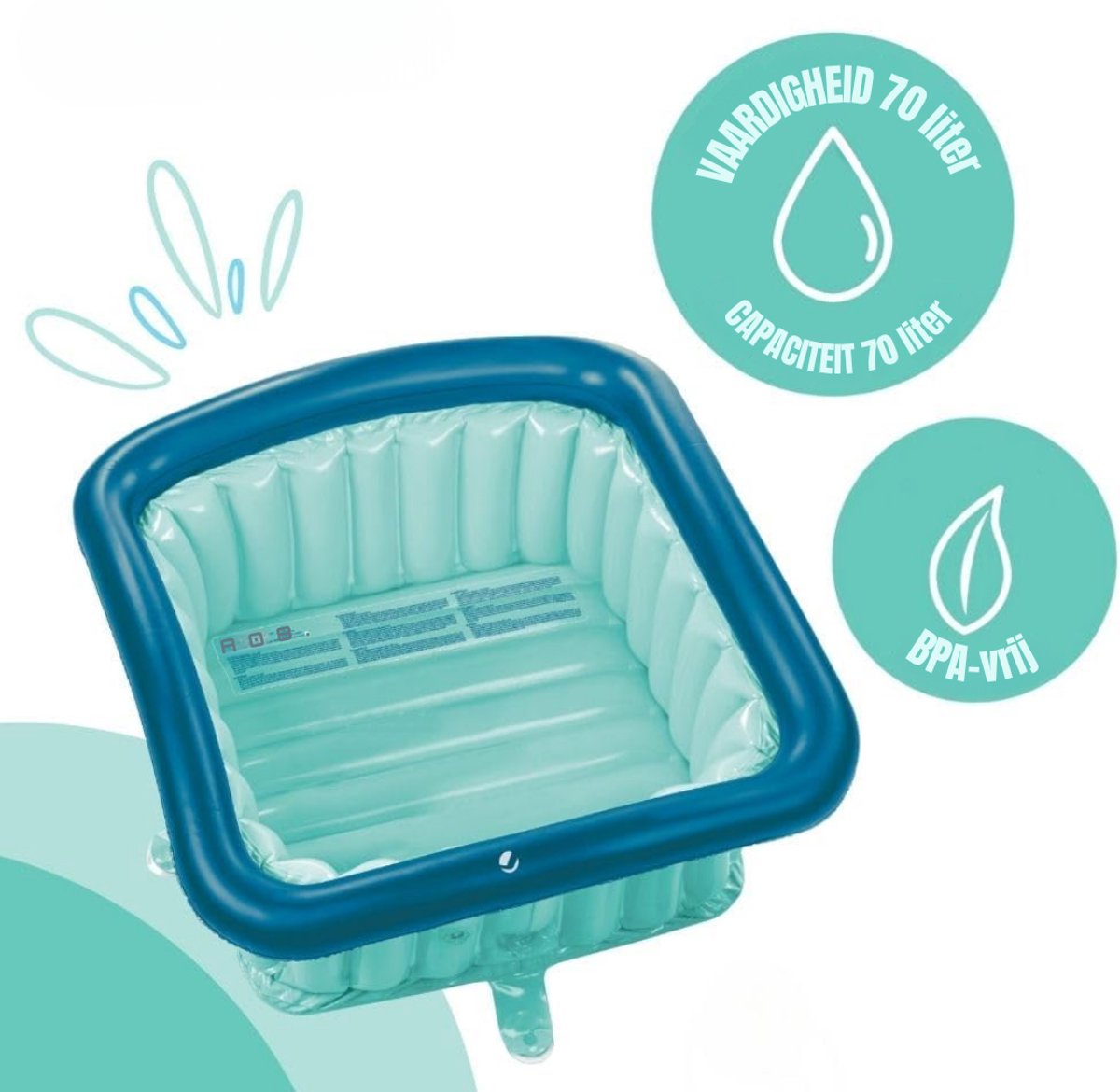 SCH Jacuzzi Opblaasbaar - Jacuzzi - Blauw - 60cm x 60cm x - afbeelding 2