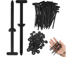 Allecto plus - Nylon universele kabelbinder 100 stuks: kabelbinders met snelsluiting voor auto reparatie.