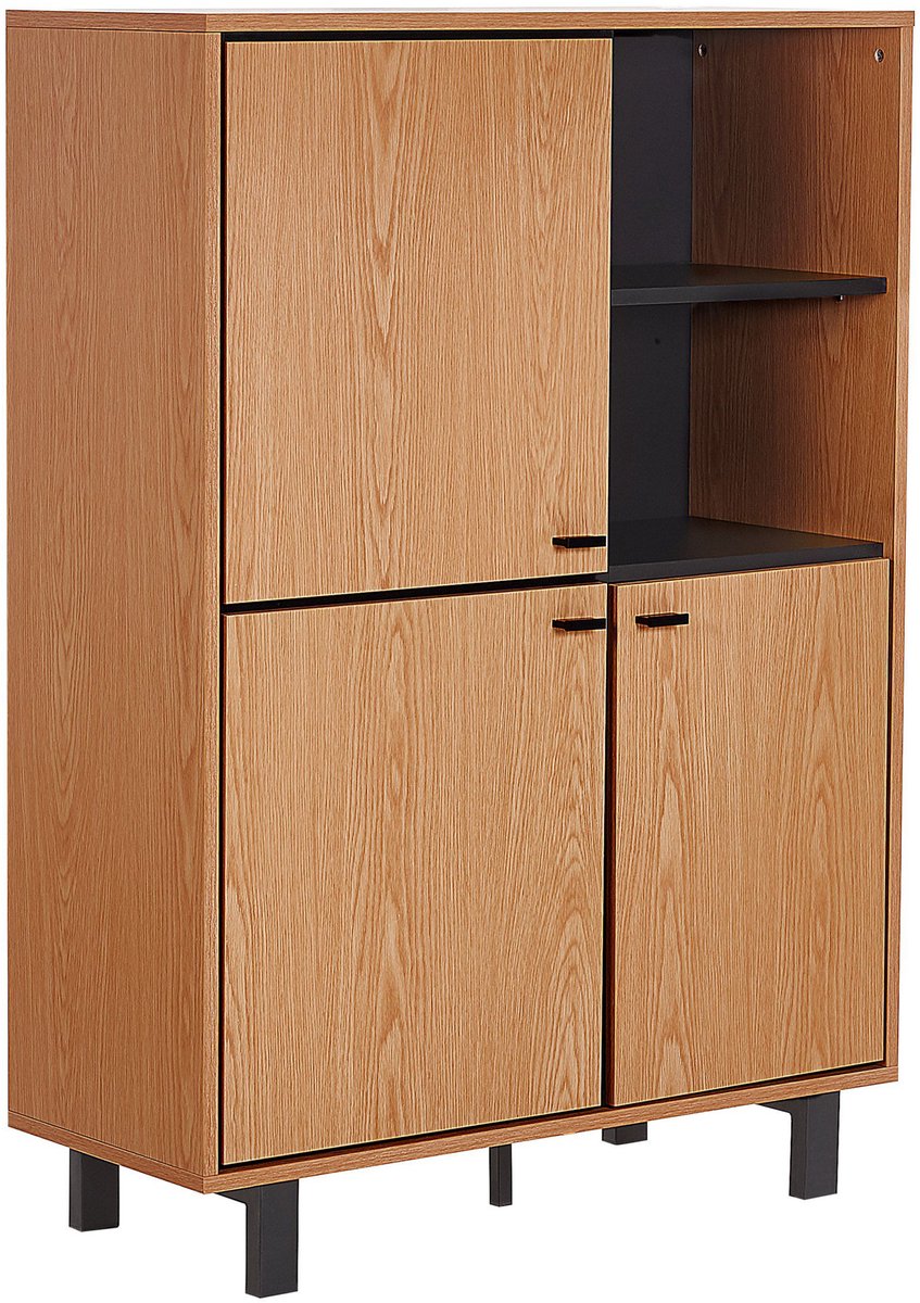 Beliani PARAMOUNT - Sideboard - Lichte houtkleur - Vezelplaat Bruin
