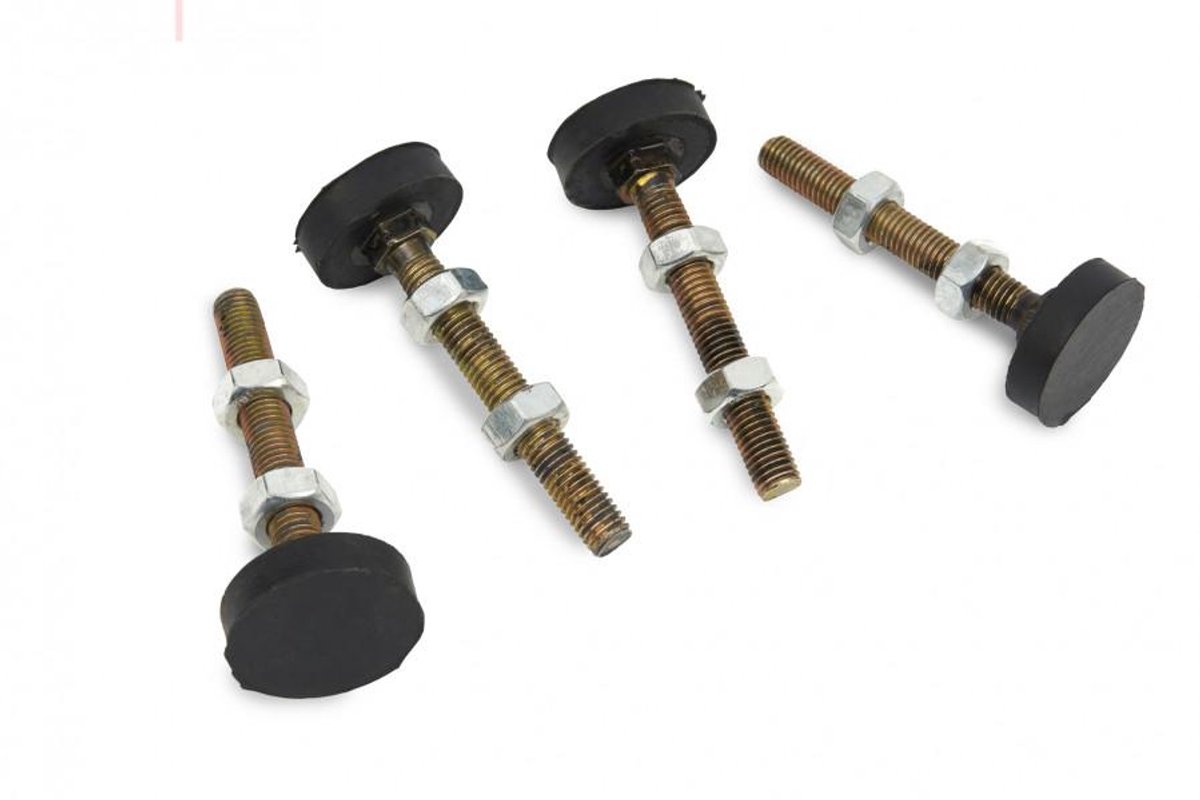HBM 4-delige Set Stelvoeten Trillingsdempers M10 Draad 100 kg per stuk