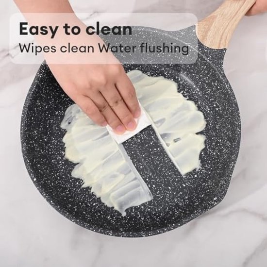 PromoHome 28-delig Pannenset - Granieten Antiaanbaklaag - Ruimtebesparend Design — afbeelding 3