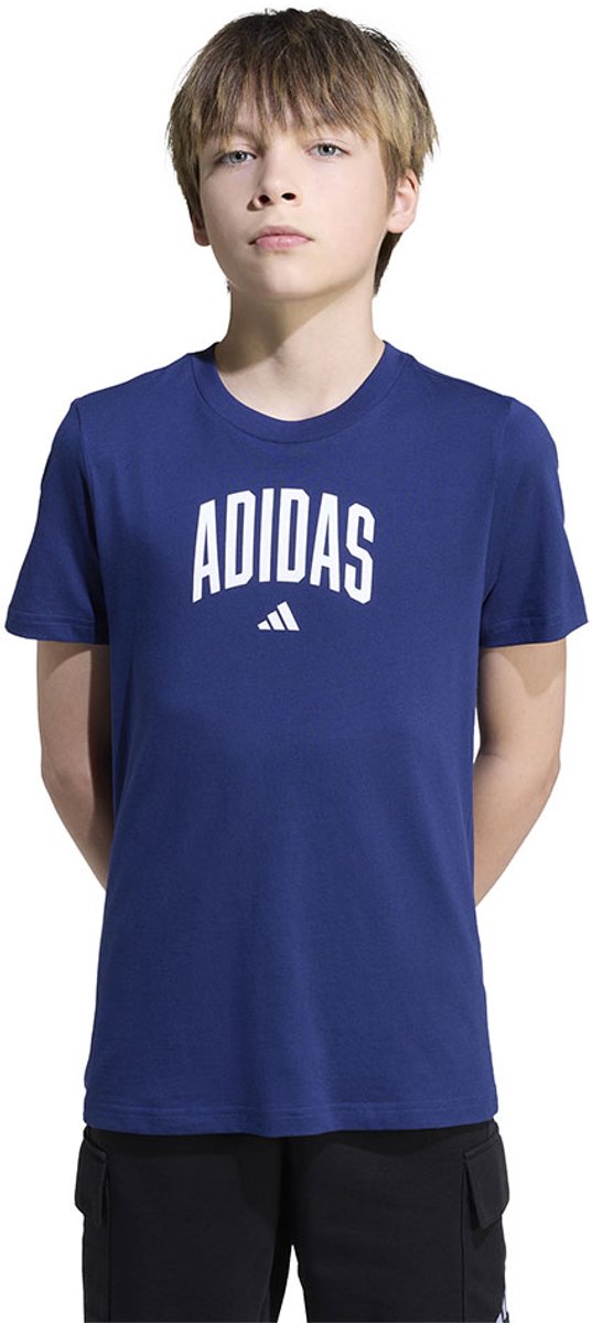 Adidas Collegiate Graphic T-shirt Met Korte Mouwen 7-8 Years Kinderen Blauw