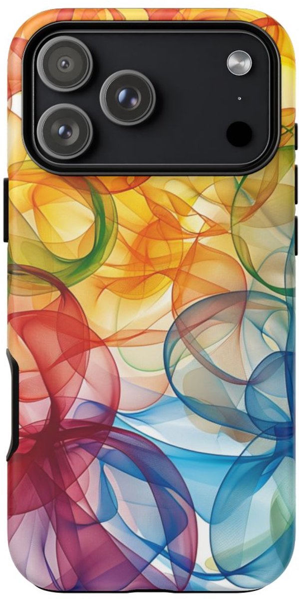 Kleurrijke Abstracte Vloeibare Vormen – Telefoonhoesje Geschikt voor iPhone 17 Pro Max