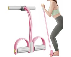 Abdominal Trainer - 6 Weerstandsbanden Set - Buikspier Training - Core Stability - Full Body Workout - Been Arm Rug Oefeningen - Thuis Fitness - Yoga Accessoires - Gewichtsverlies - Ergonomisch Ontwerp - Anti-Slip Handvat - Opvouwbaar - Draagbaar