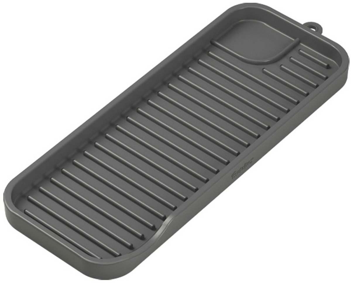 Metaltex siliconen spoelbakorganizer Tidy-Mat XL grijs