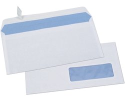GPV Enveloppen C5 162x229mm wit met venster, 500 stuks