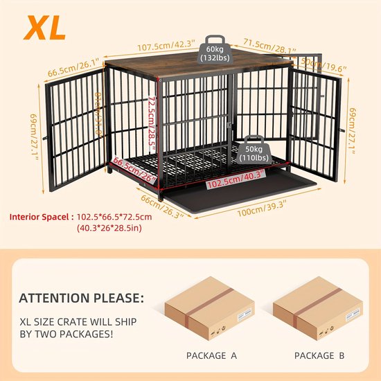 Ferplast Dog Fort - Hondenbench - 100.5x59x82.5 cm Wit - Bench - Pets Place
