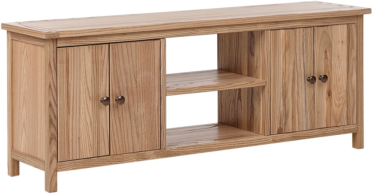 Beliani SALTON - Tv-meubel - Lichte houtkleur - Sassafras Bruin