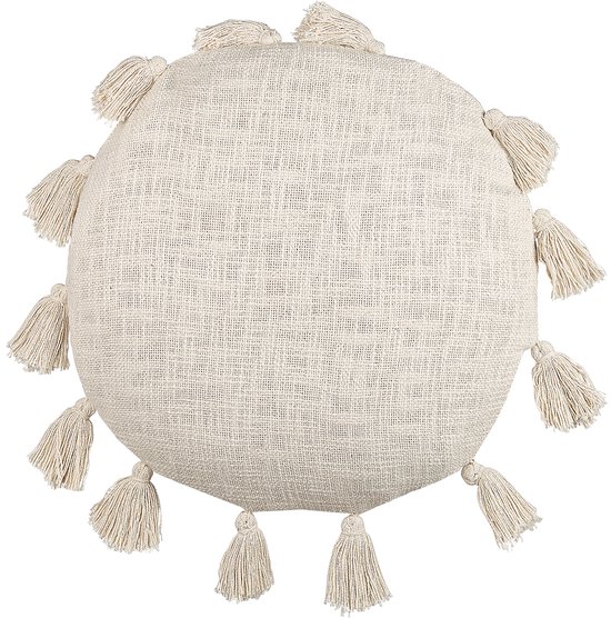 Beliani MADIA - Sierkussen - beige - Katoen