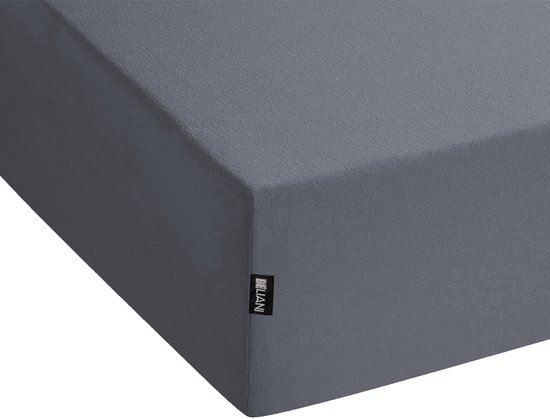 JANBU - Laken - Gris foncé - 140 x 200 cm - Katoen