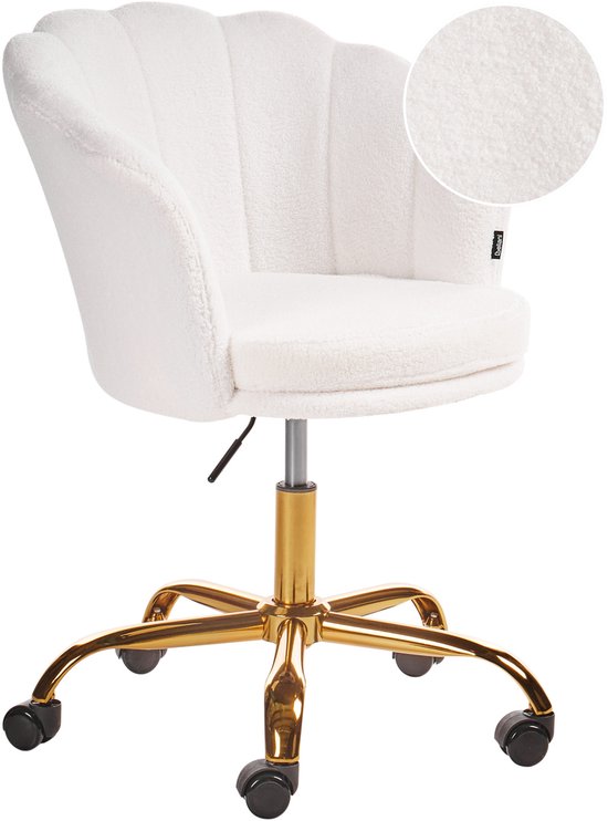 BELIANI MONTICELLO - Bureaustoel - Wit - Bouclé - BELIANI - €149,99