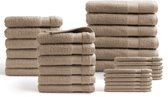 Ensemble de serviettes 30 pièces - Hotel Collection - 100% coton 500 GSM - taupe