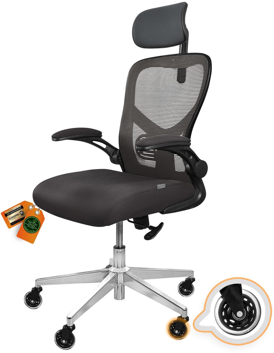 CLOUVOU SmartSeat Ergonomische Bureaustoel voor Kantoor - CLOUVOU - €169,98