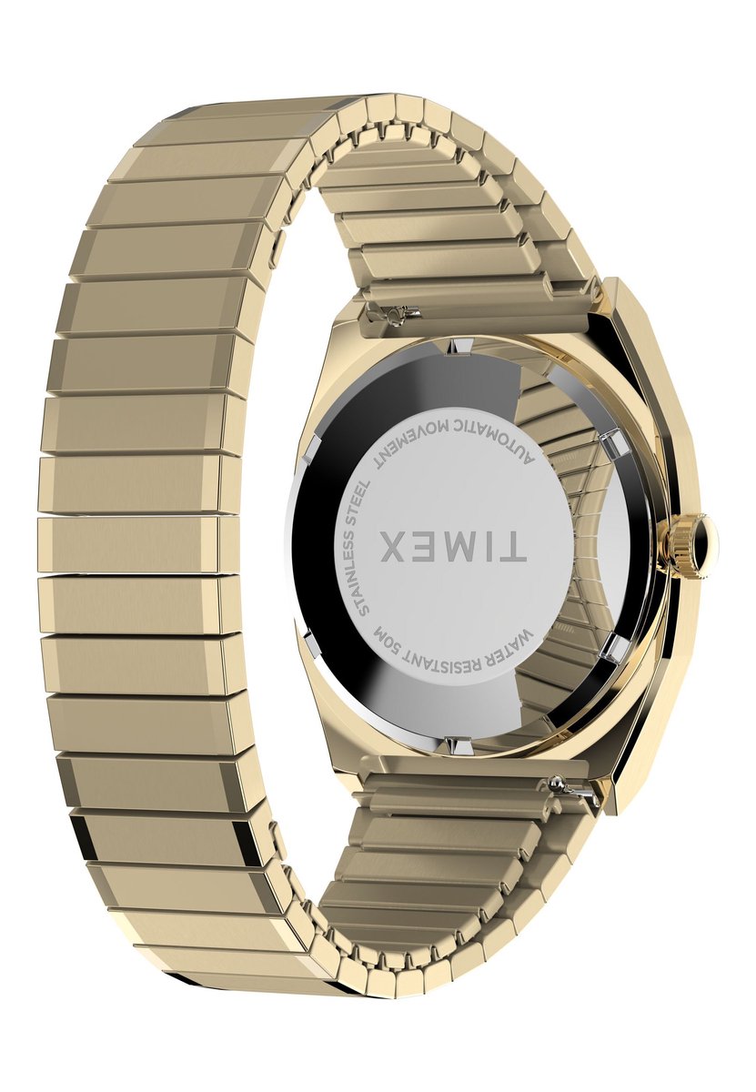 Timex Timex® Automatic 1983 E Line Reissue Automatic Wind Gold-Tone Case: 100% Stainless Steel | Armband: 100% Stainless Steel 34 mm TW2W70800AJ, TW2Y07200AJ