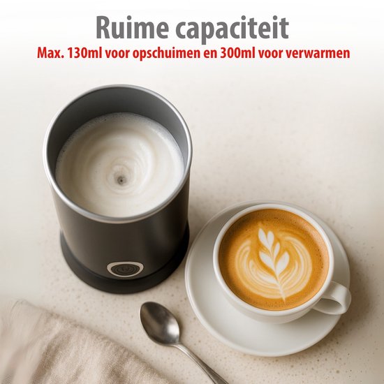 RFWR® Elektrische melkopschuimer 240 ml - Roestvrij staal, 500 W - Perfect voor één kopje RFWR® Elektrische melkopschuimer 240 ml - Roestvrij staal, 500 W - Perfect voor één kopje